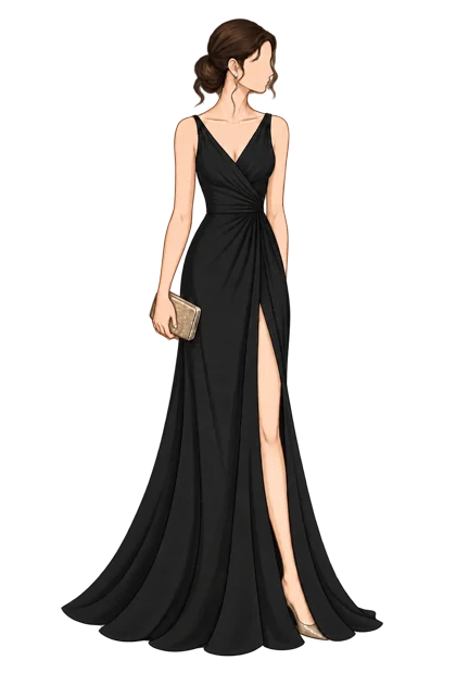 Ejemplo de vestido largo de gala